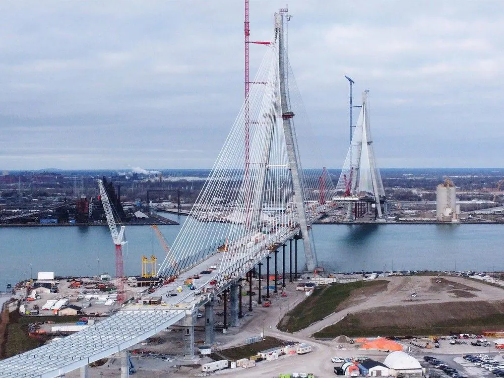 Gordie Howe International Bridge construction